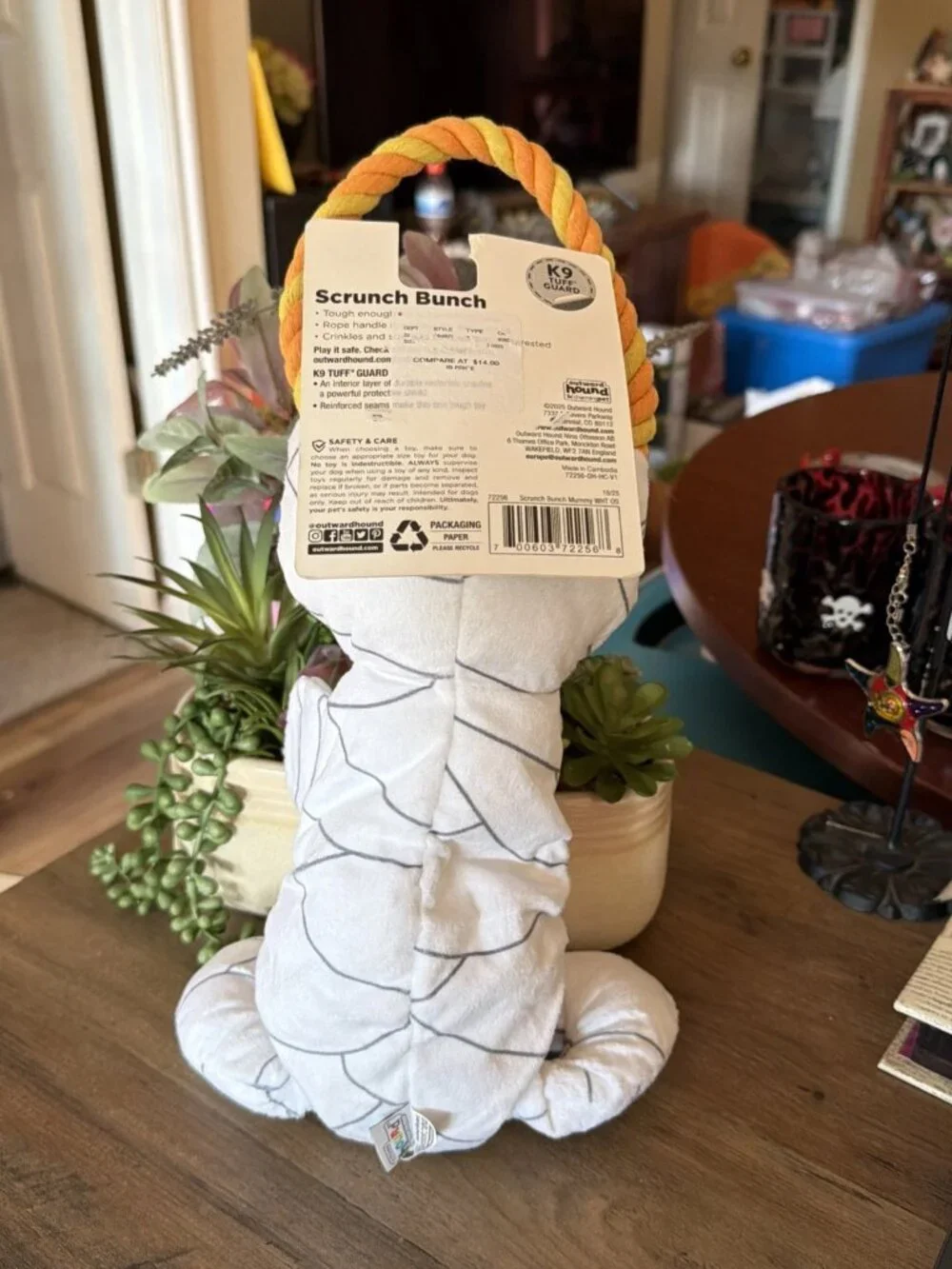 Outward Hound by Charming Pet Scrunch Bunch Mummy Interactive Plush - Halloween